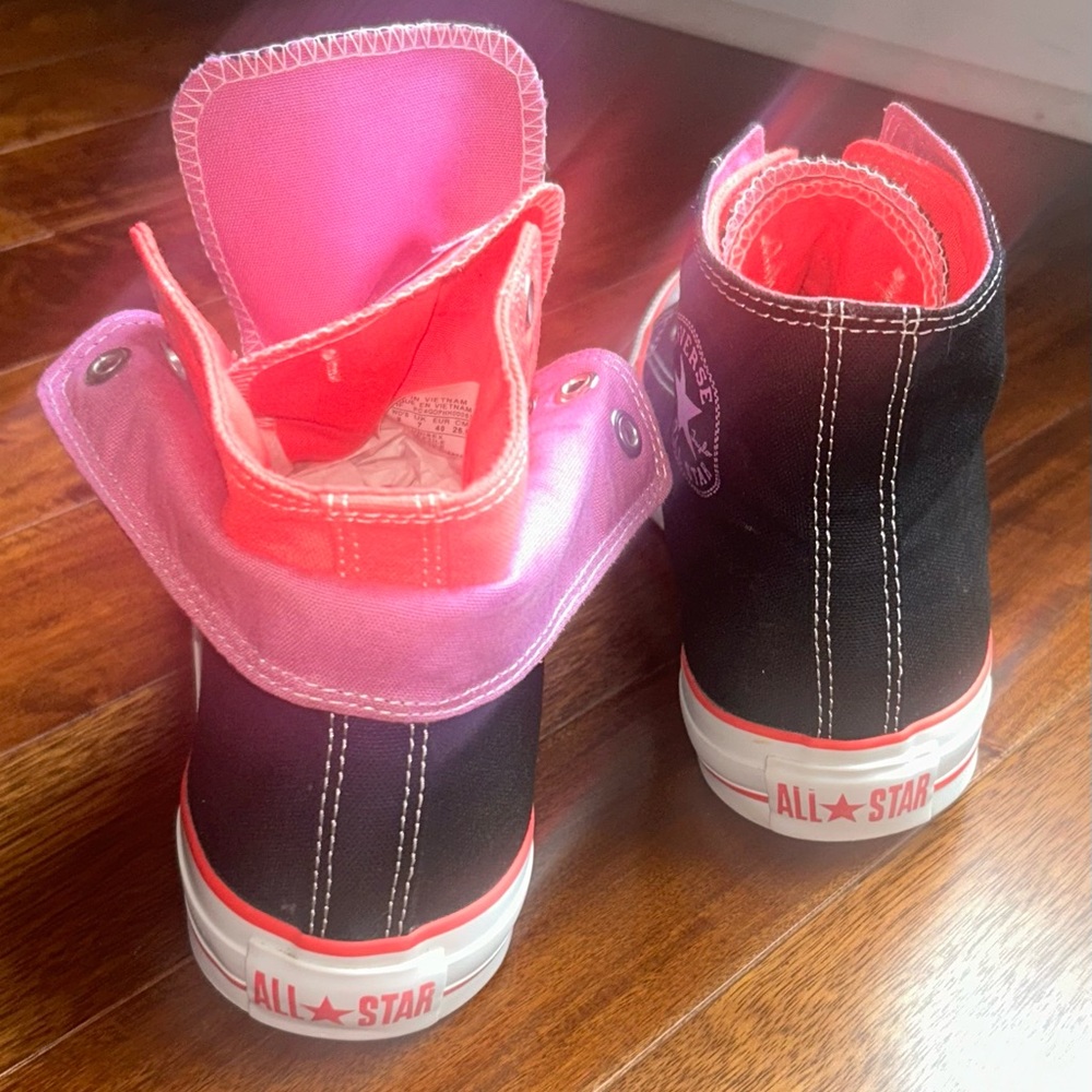 Converse All Star Chuck Taylor Double Layer and Tongue Hi Top Sneakers - Picture 10 of 11